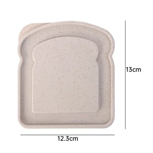 Boîte de rangement des aliments pour sandwich avec couvercle, conteneur portable, boîte à lunch, réutilisable, micro-ondes, salade, fruits, collation Couleur - BEIGE Taille - 1PC