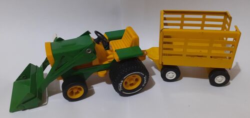 Tonka tractopelle avec remorque