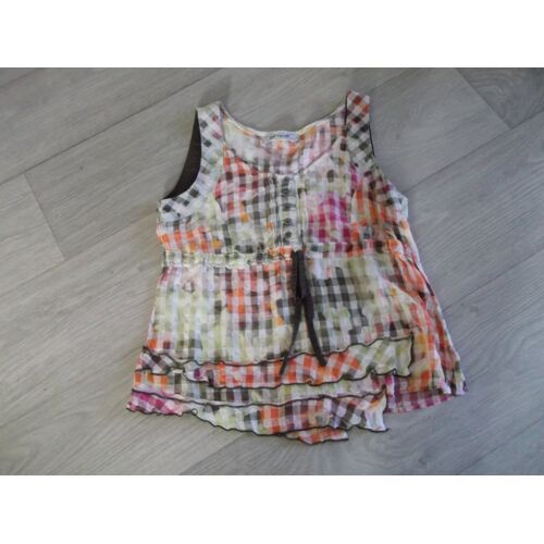 Top Paz Torras Voile Crêpe Multicolore 40 Tbe