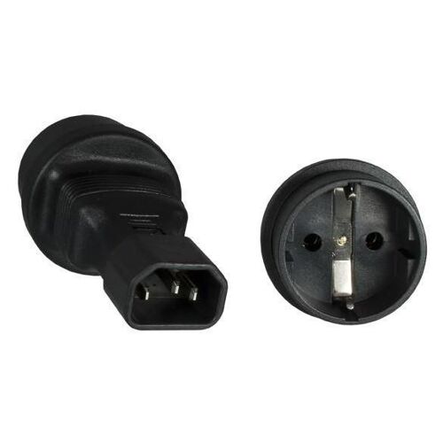 Microconnect PE14CEEAD adaptateur prise d'alimentation C14 Type F Noir
