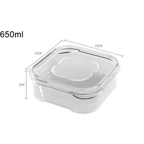 Récipient de stockage des aliments réutilisable, récipient réfrigérateur en plastique avec couvercle, préparation repas pour garder la fraîcheur réfrigération Color - 650ml