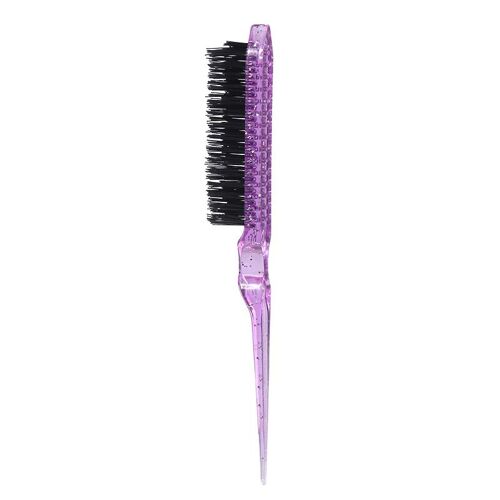 Peigne moelleux en plastique cristal avec ridules, peigne de coiffure, peignage du dos, outil salon spécial pour perruques vrais cheveux, 1 pièce Couleur - ShuiJingDMS-Purple