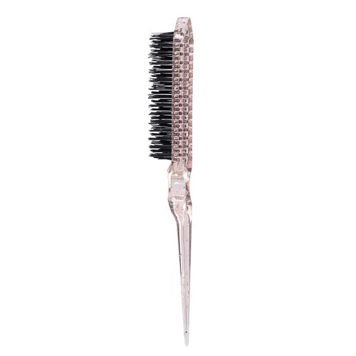 Peigne moelleux en plastique cristal avec ridules, peigne de coiffure, peignage du dos, outil salon spécial pour perruques vrais cheveux, 1 pièce Couleur - ShuiJingDMS-Pink