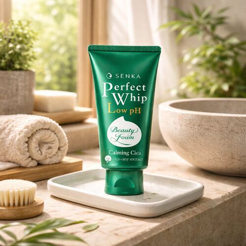 Senka Nettoyant Visage Perfect Whip Apaisant &amp; Hydratant Mousse Nettoyante Japon 