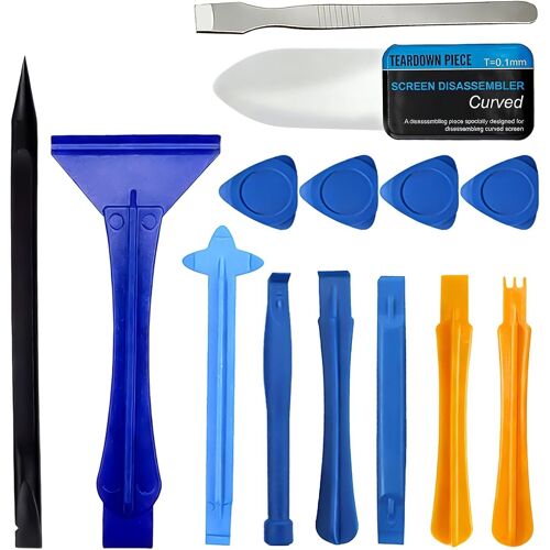 SUBZONAL-Kit D¿Outils Multifonction 14 Pièces pour Réparation Téléphone et Smartphone, Démontage Tablette, Console et Électronique, Spatules Métal Ultra Fines et Leviers Plastique Anti-Rayures