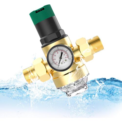 SUBZONAL-Reducteur de Pression eau 1/2 Pouce Reducteur de Pression de Pression, Réducteur de Pression d'eau pour Réguler La Pression de l'eau Dans Les Maisons, Les Bâtiments, Les Usines
