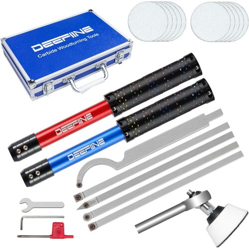 SUBZONAL-Outils de tournage du bois, outils de tournage en carbure en forme de diamant avec ponceuse à bol, tournage remplaçable, pour les amateurs de bois.(8pcs)