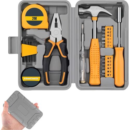 SUBZONAL-Coffret d'Outils 24 Pièces Professionnel en Acier au Carbone ¿ Set Portatif de Réparation (57×24.5×27.5 cm) avec Marteau et Clés, Idéal Bricolage, Auto, Bicyclette ¿ Design Compact Anti-Choc