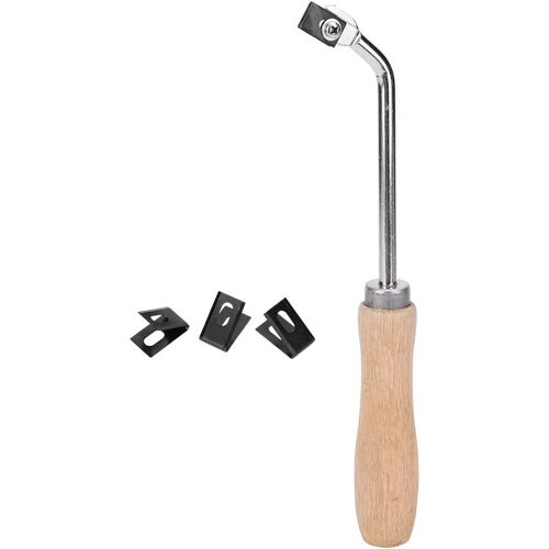 SUBZONAL-Rainureuse à Bois de Hêtre avec 3 Lames de Rechange, Outil de Rainurage en Acier pour Sol en Plastique PVC, Gouge à Rainurer, Couteau à Fente, Outils de Revêtement de Sol