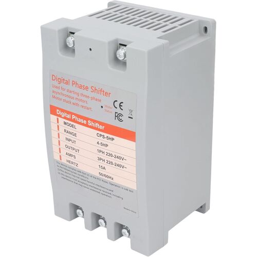 SUBZONAL-Convertisseur de Phase Numérique de 5 Chevaux, Convertisseur monophasé à triphasé, 3,7 KW, 220-240 VAC, Conversion D'énergie Efficace, Installation Facile, 9,8 X 5,9 X 5,3