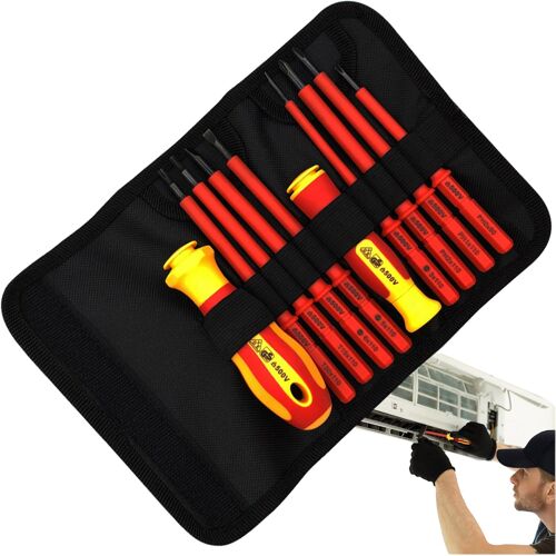 SUBZONAL-Jeu d'outils de Tournevis, Jeu de Tournevis de précision | Tournevis isolé électrique modifiable 1000 V | Kit d'outils de réparation électronique Pratique, Jeu d'outils de Tournevis Manuel