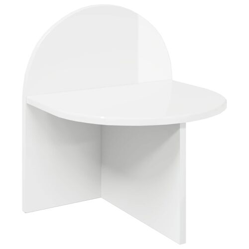 vidaXL Table de chevet Blanc brillant 40 x 35,5 x 45,5 cm
