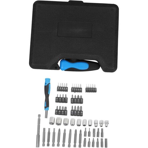SUBZONAL-63pièces Jeu De Douilles Pour Tournevis à Cliquet Embouts à Tête Plate Et Cruciforme Mécanisme à Cliquet Kit Outils De Réparation Pour Automobile Et Maison