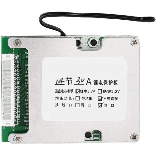 SUBZONAL-PCB de Batterie au Lithium 14S 30A, Carte à Rapide, pour Cellules Ternaires et Manganates avec Surcharge