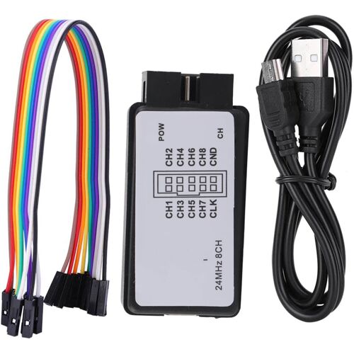 SUBZONAL-Analyseur Logique USB 24 MHz, Ensemble de Dispositifs D'analyse Logique USB à 8 Canaux D'entrée, Téléchargement de Données en Temps Réel pour PC, Modes de Déclenchement Pris en,