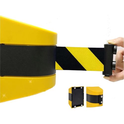 SUBZONAL-Ceinture d'avertissement Murale rétractable, barrière de Ceinture rétractable magnétique de 10 m, Fonction de Verrouillage Automatique, barrière de Cordon de sécurité, pour Une Utilisation i