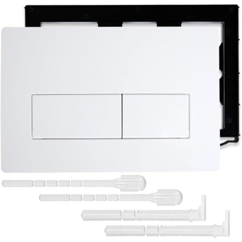 SUBZONAL-Plaque De Commande Déclenchemen Wc Blanc¿ Pour Geberi Sig-ma 01 20 30 50 Up320 Et 300, Panneau Réservoir D'Eau éQuipée D'Un Cadre Fixation Et Set De Leviers De Chasse (Blanc)