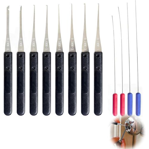 SUBZONAL-Kit d¿Extraction de Clés Cassées 12 Pièces, Outils de Serrurier Professionnels pour Retirer Clés Coincées, Serrures Auto, Maison et Bureau