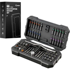 SUBZONAL-66 en 1 Tournevis Magnétique Cliquet Kit de Tournevis Portable Multi-Bit avec Poignée Amovible pour Électronique, Ordinateur, Meuble, Vélo, Bricolage Réparation, Cadeau