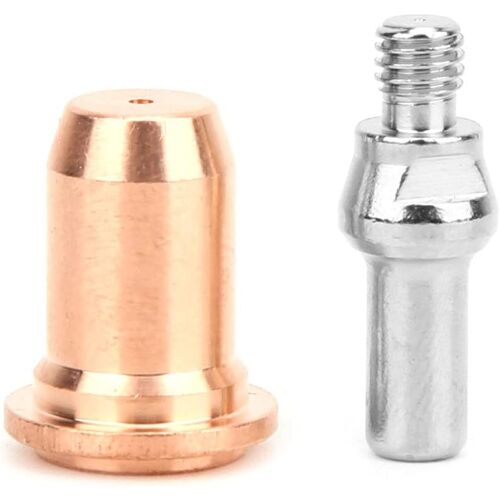 SUBZONAL-Kit Professionnel D'électrodes et de Buses 10 Pièces pour Torche PT60, en Cuivre Rouge pour un Remplacement Pratique, avec Pointe, Buse
