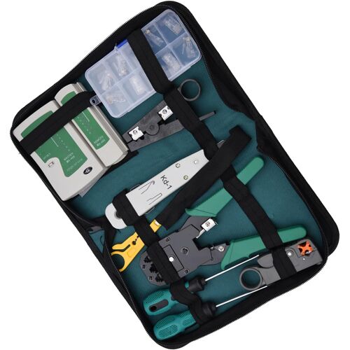 SUBZONAL-Outils à Main, Kit d'Outils de Service LAN, Kit de Testeur de Câble, Kit combiné de 11 Pièces pour RJ11 RJ45