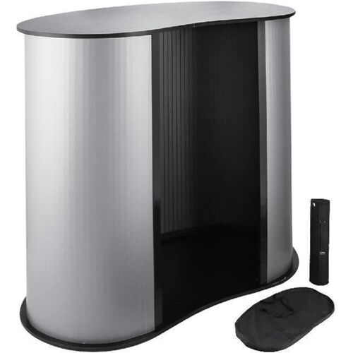 SUBZONAL-36,5 Pouces Portable Trade Show Pop Up Booth Display Podium Banner Stand Counter Table d'exposition avec des Sacs de Stockage de Transport