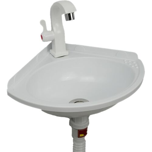 SUBZONAL-Lavabo coloré en plastique Petit lavabo d'angle pour lavage des mains, Lavabo mural en plastique, Mini lavabo, Lavabo de camping-car Évier pour jardin camping cave