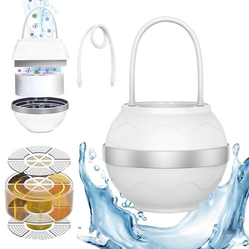 Subzonal-Filtre À Boule De Baignoire, 8 Étapes Filtre À Eau De Baignoire, Filtre De Baignoire Pour Bébés Et Adultes, Pour Une Peau Plus Douce Et Plus Lisse - Sans Bpa - 2 500 Gallons De Filtration 