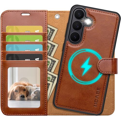 SUBZONAL-Coque pour Samsung Galaxy S26 Plus Magnétique Détachable: Étui Portefeuille 2-en-1 PU en Cuir avec RFID Blocage, Fentes pour Cartes, Protection Antichoc Housse pour Samsung Galaxy S26+ 5G -