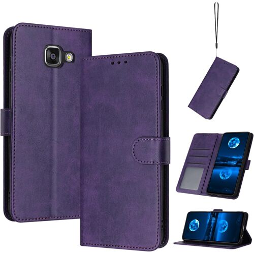 SUBZONAL-Coque en Cuir Compatible avec Samsung Galaxy A5 2016,Compatible avec Samsung Galaxy A5 2016 SM-A510F SM-A510M SM-A510Y SM-A510FD SM-A5108 SM-A510S Étui pour téléphone à clapet Coque Purple