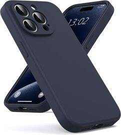 SUBZONAL-Coque Compatible avec iPhone 15 Pro Max Silicone Liquide¿Intérieur Doublure Microfibre, Housse Protection Antichoc, Étui Résistant aux Rayures, iPhone 15 Pro Max Case - Bleu Nuit