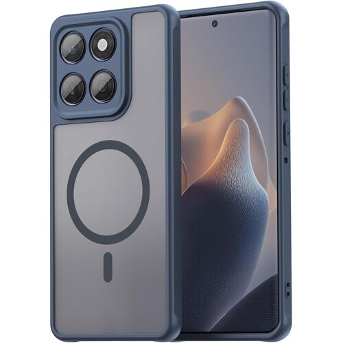 SUBZONAL-Coque pour Motorola Edge 70 5G, Compatible avec la Charge Magnétique, Très Mince Touche Soyeuse Mat Translucide PC Housse, Antichoc TPU Bumper Silicone Étui (Bleu)
