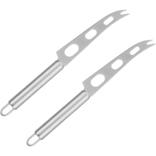 Subzonal-Lot De 2 Spatules À Fromage Acier Inoxydable 26 Cm Couteaux À Beurre Coupe-Fromage Ergonomiques Ustensiles De Cuisson Maison La Cuisine