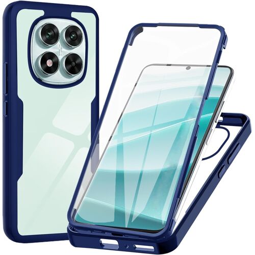 SUBZONAL-Transparente Coque pour Xiaomi Redmi Note 15 Pro+ 5G 360 Degré Protection Double Face Integrale Housse Etuis Case avec Protecteur D'écran Film Dur PC + Silicone TPU Bumper Housse-Bleu