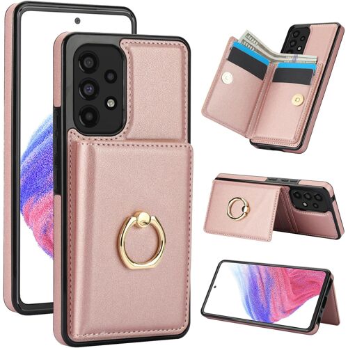 SUBZONAL-Coque pour Samsung Galaxy A53 5G / 4G Portefeuille Etui RFID Blocage Étui avec Anneau à 360 degrés Housse Premium en Cuir PU Pochette Fentes pour Cartes 360° Ring Stand Case Protection Cover