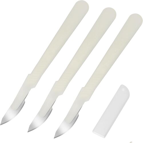 Subzonal-Coupe-Pain Lame À Pain Pour Inciser Pâte 3 Pièces Acier Carbone Blanc Outil De Cuisson Ergonomique Ustensile Boulangerie Cuisine Maison Pâtisserie