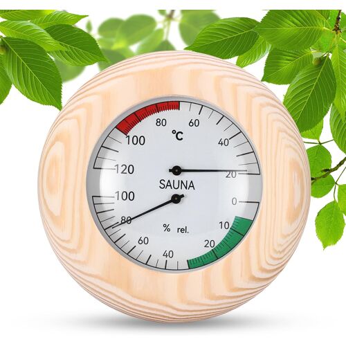 Subzonal-Thermomètre Et Hygromètre De Sauna, 2 En 1 En Bois Thermomètre Et Hygromètre Numérique Précis Pour Sauna Hammam Thermomètre Et Hygromètre Pour Atelier, École, Marché, Entrepôt