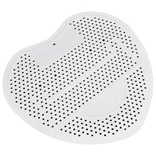 SUBZONAL-Tamis pour Urinoir et Déodorant, Ecran pour Urinoir Désodorisant pour Urinoir en Forme de C?ur en Plastique Durable Compatible avec la Plupart des Urinoirs 19x17x0.5cm (Blanc)