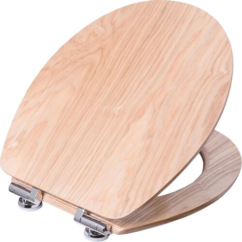 SUBZONAL-Ligna Plus Abattant de WC en bois véritable de haute qualité, avec assise confortable, aspect bois élégant parfaitement assorti à toutes les salles de bain, siège de WC, KSLIGESC