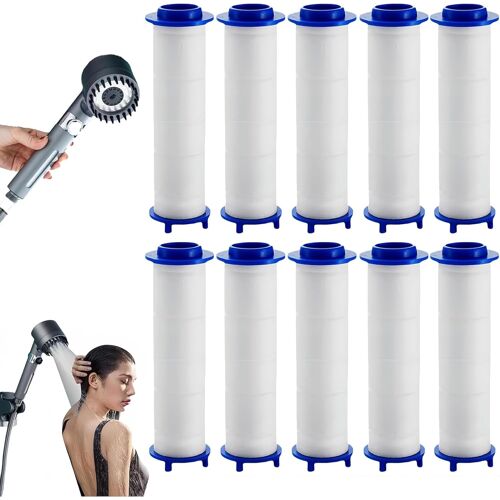 SUBZONAL-Filtre Pommeau de Douche,10 Pcs Filtre Douche en Coton PP de Douchette,¿pour pommeau de douche de amovible,85mm