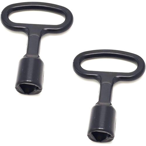 SUBZONAL-Lot de 2 Cle Triangle Poubelle Clé Triangulaire Clef Triangle à Douille en Métal pour Bac de Tri Compteur Electriques Gaz Ascenseurs Coffret, Noir