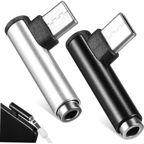 SUBZONAL-Adaptateur Audio USB-c vers Jack 3,5 Mm Angle 90° pour Téléphone Portable 2 Pièces Compatible Casque Audio Léger