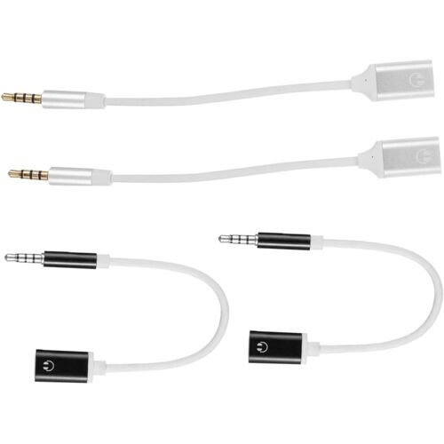 SUBZONAL-4 pièces Adaptateur Type-C vers Prise Jack Convertisseur Audio Portable Câble Adaptateur Casque Haute Fidélité Connexion Stable pour Smartphones Appareils électroniques et PC