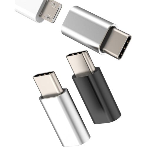 SUBZONAL-Adaptateur Micro USB Femelle vers USB C Mâle (lot de 3)pour iPhone 15 16 Pro Max pour iPad convertisseur de charge Type C connecteur compatible avec Samsung câble portable rallonge extension