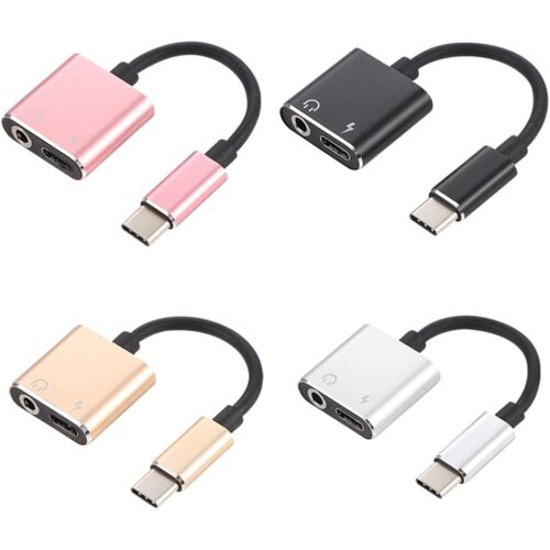 SUBZONAL-Adaptateur Audio USB-c pour Casque et Chargeur, Câble USB Type C Compatible Smartphones et Tablettes, Portable, Boîtier Aluminium Doré, Usage Quotidien et Appels Téléphoniques