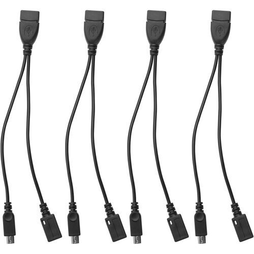SUBZONAL-Lot de 4 Mini-Adaptateur de Câble OTG, Adaptateur Micro-USB vers USB Alimenté 2 en 1 (Câble OTG + Câble d'alimentation) pour Bâtons de Streaming, Etc.