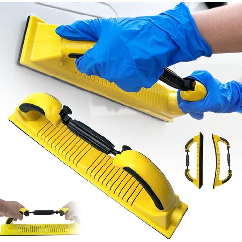 SUBZONAL-Ponceuse à Main Professionnelle, Cale a Poncer Carrosserie, Ponceuse Carrosserie Voiture, Outil de Ponçage Manuel, pour Bandes Abrasives 70 x 400 mm, Parfait pour le Polissage et le Meulage