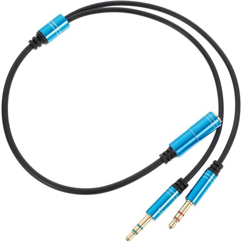 SUBZONAL-Répartiteur de Casque Audio 3,5 Mm pour Ordinateur Portable, Câble Y Micro et Écouteurs, Compatible Pc, Noir, Accessoire Informatique pour Appels Vocaux et Multimédia