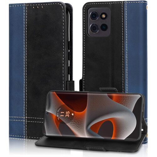 SUBZONAL-Coque pour Motorola Edge 50 Neo/Moto S50 5G,Magnétique Rabat Portefeuille Cuir Etui, Slim Silicone TPU Bumper Pochette Housse,Flip Porte Cartes avec Support Cover,Antichoc Case pour Moto S50
