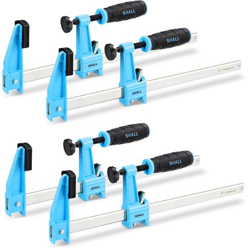 SUBZONAL-SHALL Jeu de Serre-joint Métallique à Libération Rapide 4 Pièces, Largeur de Serrage 304 mm¿12 Zoll¿, Force de Serrage Maximale de 272 kg¿660 Pfund),clip de menuiserie